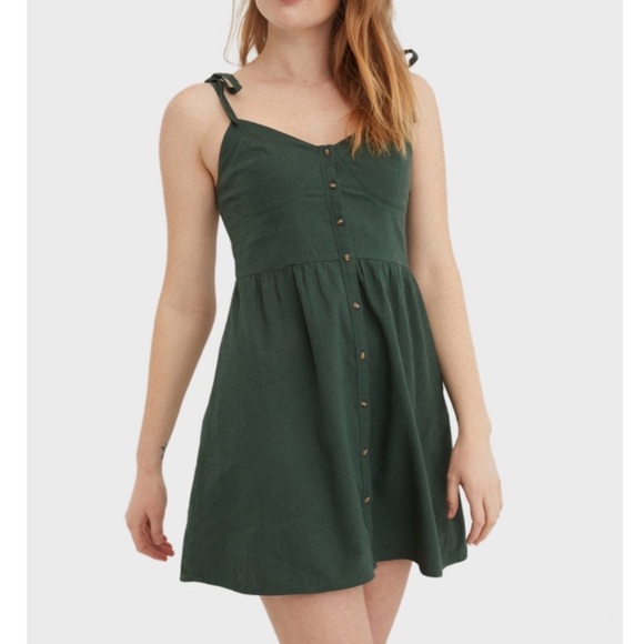 aerie Corset Dress Day Dress sycamore, Women's, Size: Medium, Olive